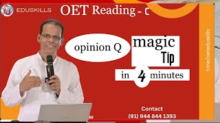 Edu Skills OET Reading tips and strategies  opinion Question Sample  2  Q 9 OET made easy [upl. by Sukul]