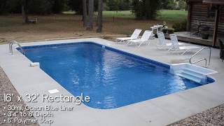 16 x 32 Rectangle In Ground Pool Kit From Pool Warehouse [upl. by Karlotta]