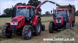 Zetor UK Forage harvesting with Forterra 135 [upl. by Llennaj]