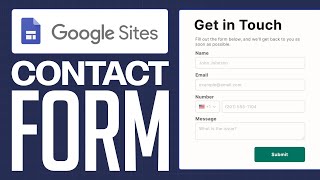 How To Add A Contact Form On Google Sites 2024 [upl. by Oicnaneb210]