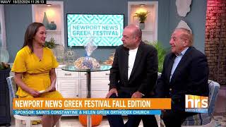 Hampton Roads ShowWAVY TV 10Newport News Greek Festival Fall Edition102224 [upl. by Lothario906]