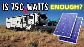 Is 750 watts of RV solar enough to run a residential fridge BOONDOCKING WHITE SANDS NATIONAL PARK [upl. by Eenahc]