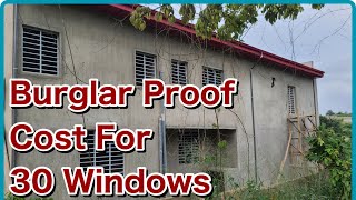 Burglar Proof Completed For 30 Windows  Building A House In Ghana  Episode 24 [upl. by Nyleahs]