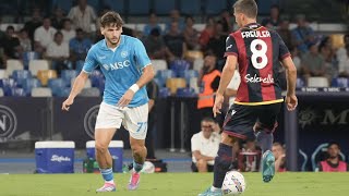 Khvicha Kvaratskhelia vs Bologna  Napoli vs Bologna 30 highlights  Serie A 202425 [upl. by Dee Dee]