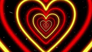 Neon Red amp Yellow Lights Love Heart Tunnel Tik Tok Trend Background Loop 60fps  12 HOUR [upl. by Mikah616]