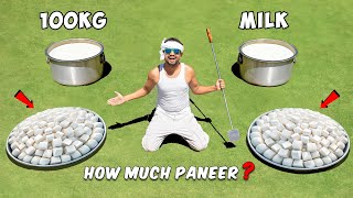 100 Liter Milk  How Much Paneer कितना पनीर निकलेगा   100 Pure amp Organic [upl. by Singh96]