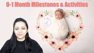 One Month Baby Development Milestones  01 महीने में शिशु विकास [upl. by Neelrad]