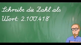 Zahlen korrekt als Zahlwort schreiben  Mathe Klasse 5  Aufgabe mit Lösungen [upl. by Peyter332]