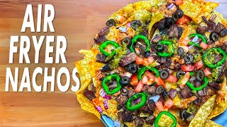 Easy Nachos Made In The Air Fryer  Topped With Brisket [upl. by Tansey]