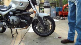 R1200R Front Wheel Removal [upl. by Blain]