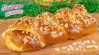 Leckerer Hefezopf  leicht zubereitet  Osterzopf ohne Rosinen  Osterbrot  Osterrezept [upl. by Bocyaj890]