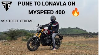 PUNE TO LONAVALA ON MY TRIUMPH SPEED 400 WITH GURELLA 450 [upl. by Aissatan]