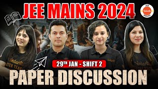 JEE Mains 2024  Paper Discussion  Jan 29th  Shift 2   Physics Chemistry Maths [upl. by Romo]