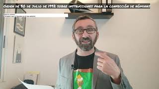 Orden de 30 de julio de 1992 sobre instrucciones para la confección de nóminas [upl. by Augie]