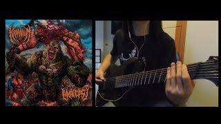 AnalepsyNew Inception of Inhuman Cryotechnologies Kraanialepsy Split guitar cover w tabs [upl. by Dwain]