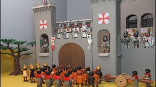 Templiers en croisade  le siège dAcre  Stop motion Playmobil [upl. by Anelra29]