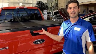 Hard Rolling Tonneau Cover by REV Ford Accessory for F150 [upl. by Hephzipa]