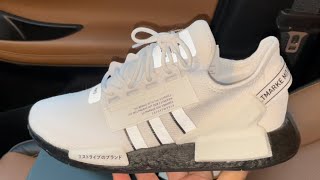 Adidas NMD R1 V2 Cloud White Black shoes [upl. by Arreis]