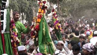 Shia muslims performing Muharram rituals at Imambara [upl. by Kirchner339]