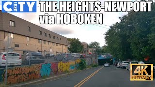 Driving Jersey City Heights to Newport via Hoboken 4K [upl. by Ayor]