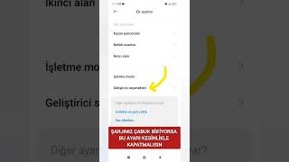 Şarjınız Çabuk Bitiyorsa Bu Ayarı Kapatın😱 [upl. by Adara]