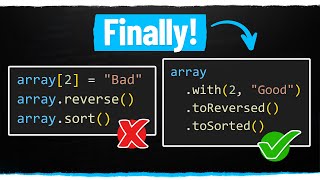 I Waited 15 Years For These New Array Methods [upl. by Esirahs]