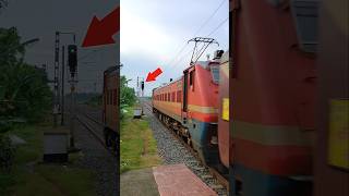 Train passing and signal changing from green to red  shortsvideo [upl. by Natloz]