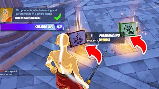 Hit opponents with firebending and earthbending in a single match Fortnite [upl. by Assener349]