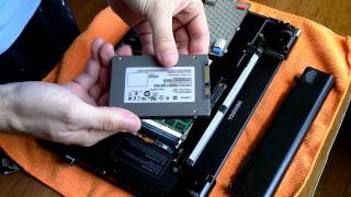 Tutorial How to add or replace an SSD in a Toshiba R830 Portege Laptop using 95mm SSD or 7mm [upl. by Ajet]