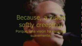 EL SONIDO DEL SILENCIO Subtitulada en InglesEspañolPAUL SIMON amp ART GARFUNKEL [upl. by Poore122]