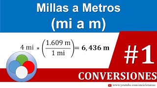 Millas a Metros mi a m [upl. by Falzetta]