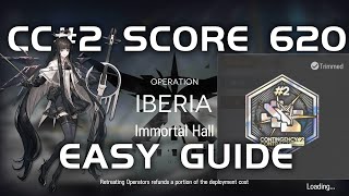 Score 620 medal trimming  Immortal Hall  Easy Guide  CC2 UnderDown Battleplan  【Arknights】 [upl. by Andie503]