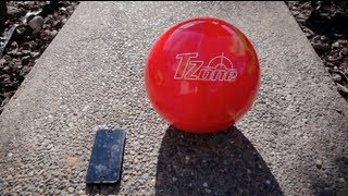 iPhone 5 Bowling Ball Drop Test  Ultimate Destruction Crash Test [upl. by Dallon496]