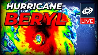 Destructive Hurricane Beryl reaches the Windward Islands  Live Coverage [upl. by Eveivenej]