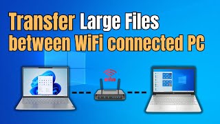 Transfer Files Between Two Computers over WiFi  Windows 10 amp 11 [upl. by Taryne]