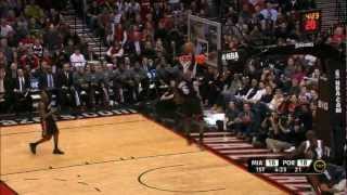 Dwyane Wade Alley Oop To Lebron James vs Portland Trailblazers HD [upl. by Gayleen]