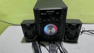 Multimedia Speaker 21 Rinrei SR878W multimedia speaker rinrei share bluetooth full video [upl. by Colbert]