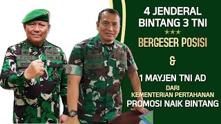 4 Jenderal Bintang 3 bergeser posisi dan 1 Mayjen TNI AD dari Kementerian Pertahanan Promosi Letjen [upl. by Ayalahs]