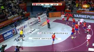 EspañaDinamarca  Mundial Balonmano 2015  Cuartos Final [upl. by Willcox181]