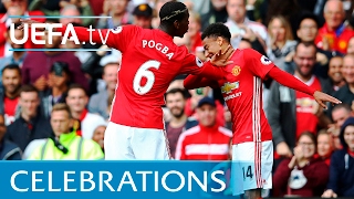 Pogba and Lingard’s ‘double dab’ and other goal celebrations [upl. by Aihpled]