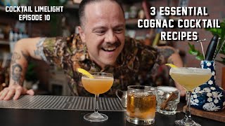 3 Essential Cognac Cocktail Recipes  Cocktail Limelight [upl. by Reade278]