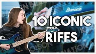 Top 10 Iconic Rock Guitar Riffs [upl. by Anniram]