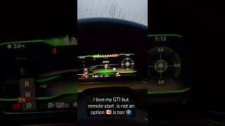 Remote start needed in Canada remotestart vw vwcanada gti gtimk8 frost vwusa [upl. by Christophe873]