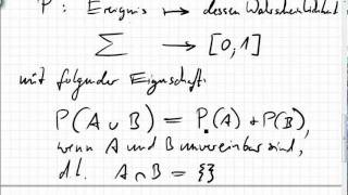 26A1 Wahrscheinlichkeit Kolmogorow Ereignis unvereinbar unabhängig [upl. by Hurlbut]
