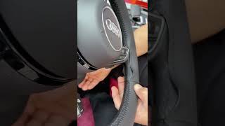 Audi A4 handsewn steering wheel cover can best reflect the difference between special and general [upl. by Nosnirb]