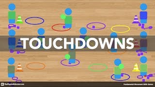 Touchdowns  Physical Education Game Fundamental Movement Skills [upl. by Suiremed]