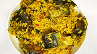 Native Jollof Rice Recipe  How To Make Nigerian Palm Oil Rice [upl. by Fergus95]