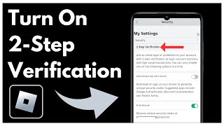 How To Turn On 2Step Verification On Your Roblox Account 2024 [upl. by Ahseral]