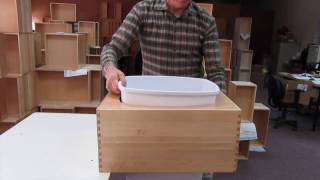 Trash PullOut Drawer with Flush Top by Eagle Woodworking [upl. by Attesoj940]