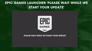 Epic Games Launcher Please Wait While We Start Your Update [upl. by Robinette]